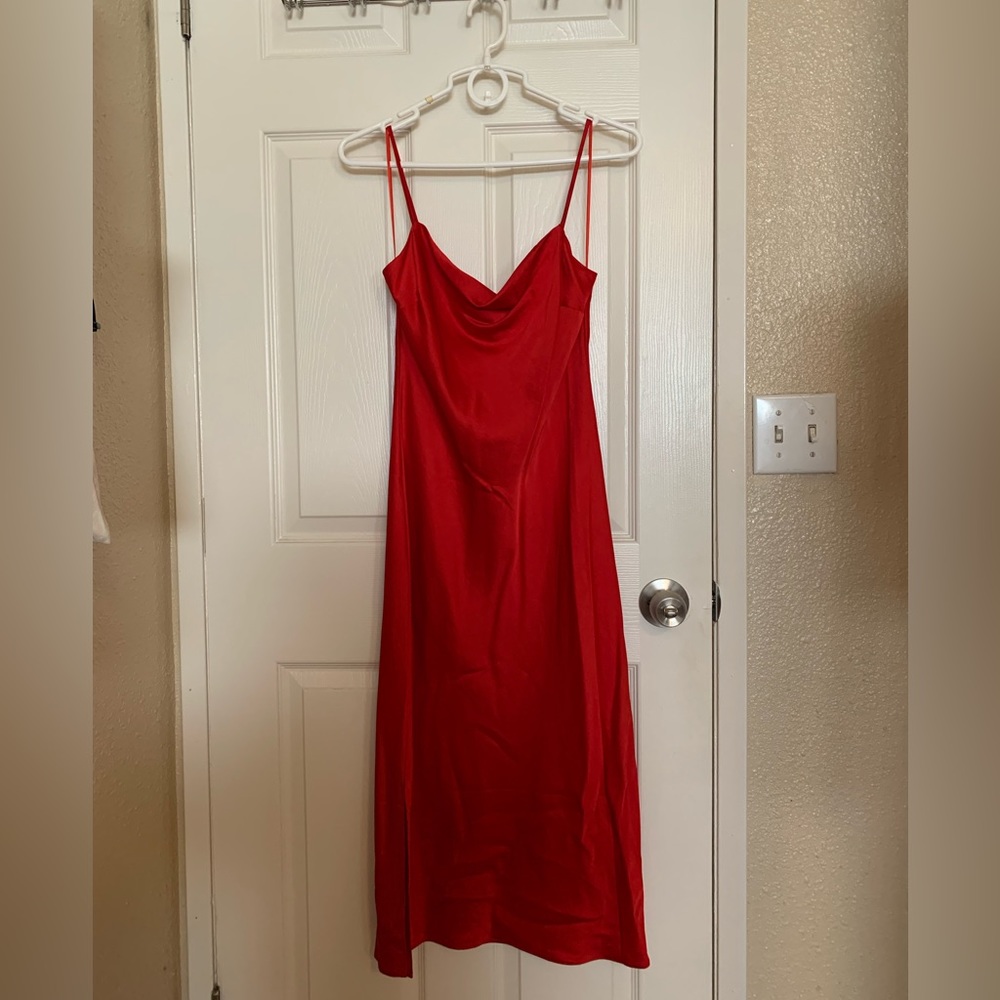 Express Red silk dress size M